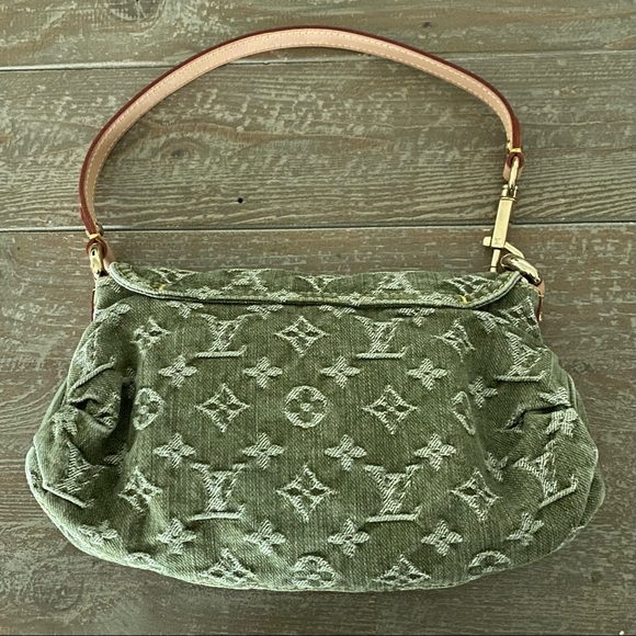 LOUIS VUITTON Mini Pleaty Monogram Denim Bag Vintage Jean Shoulder Bag 10 WOW - Picture 4 of 16